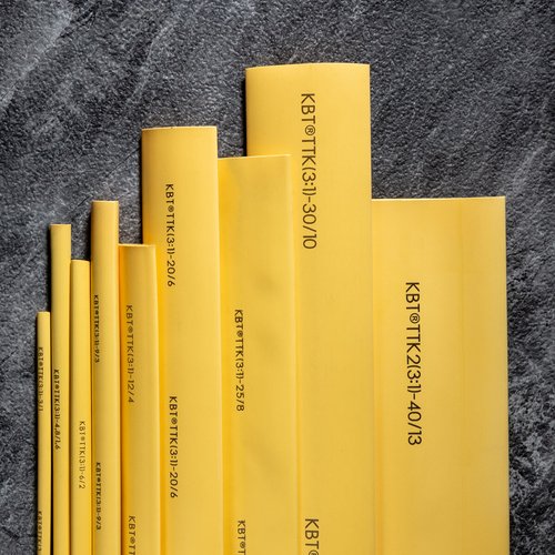 Трубка термоусадочная клеевая ТТК(3:1)-30/10 желт с коэффициентом усадки 3:1 с подавлением горения - фото 5