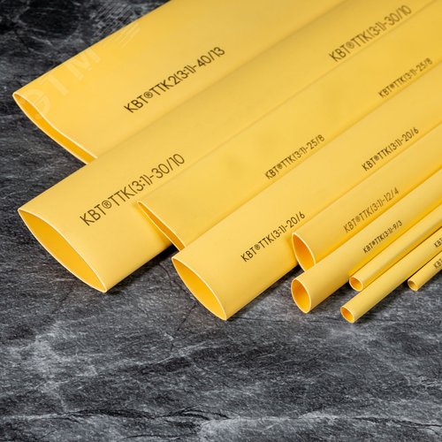 Трубка термоусадочная клеевая ТТК(3:1)-30/10 желт с коэффициентом усадки 3:1 с подавлением горения - фото 4