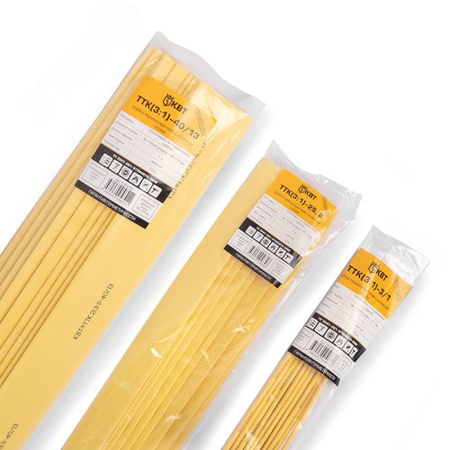 Трубка термоусадочная клеевая ТТК(3:1)-30/10 желт с коэффициентом усадки 3:1 с подавлением горения - фото 3