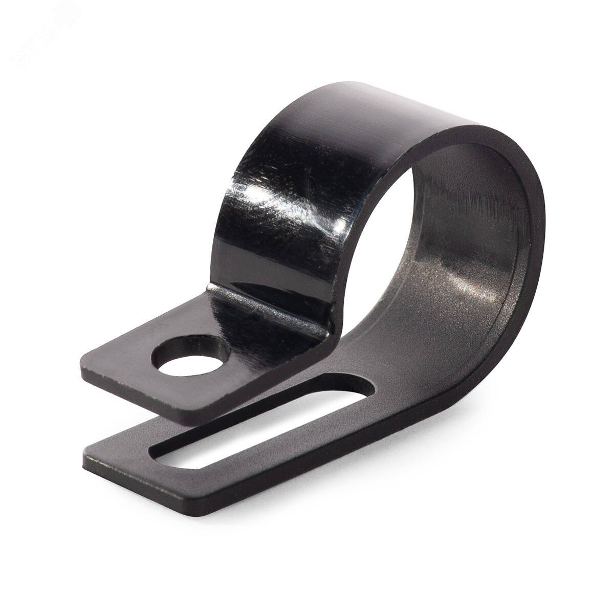 Изображение товара Пластиковые скобы СНК 20 черного цвета для крепления кабелей 100 штук