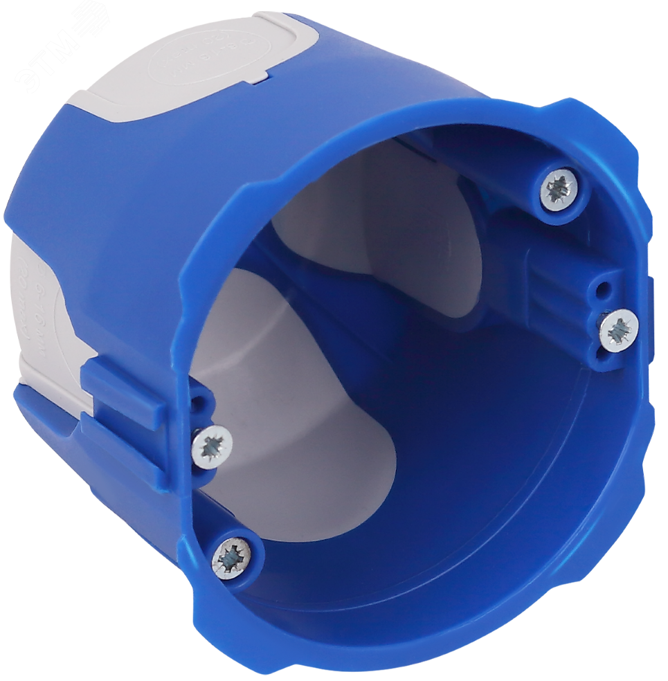 Изображение товара Коробка установочная двухкомпонентная D = 72 мм, H = 65 мм с пластиковыми лапками для всех типов стен (шт)