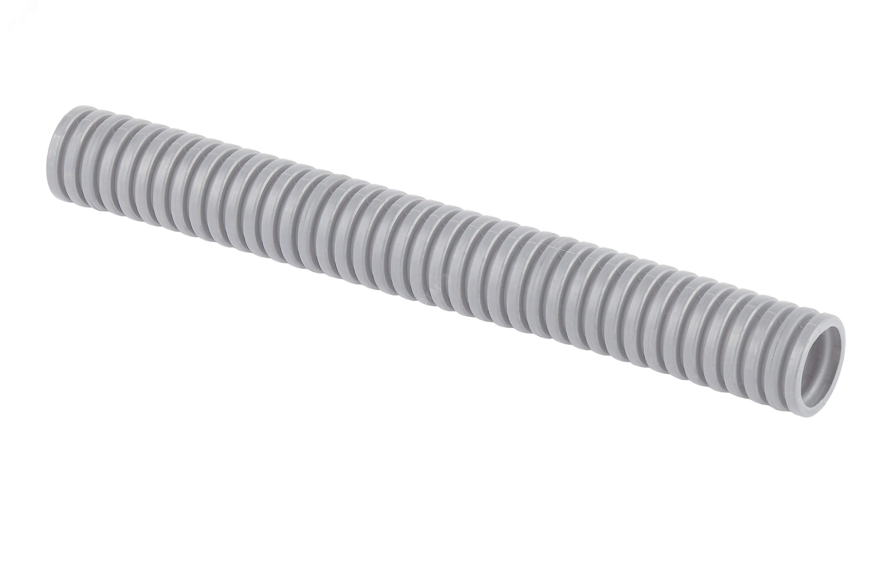 Труба гофрированная 25мм ПВХ серая с зондом легкая (20м) 12501(20) RUVinil