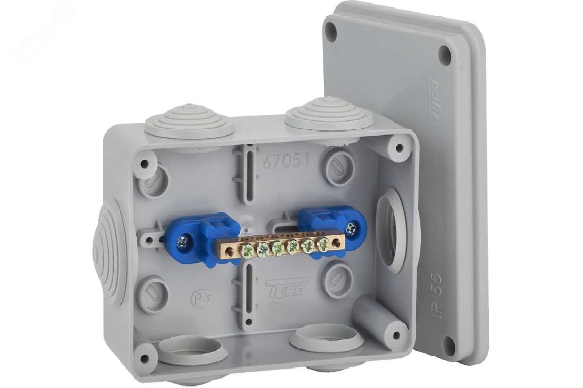 Изображение товара Тусо Коробка распредительная 6 вводов наружная IP55 уравнивание потенциалов (шт)