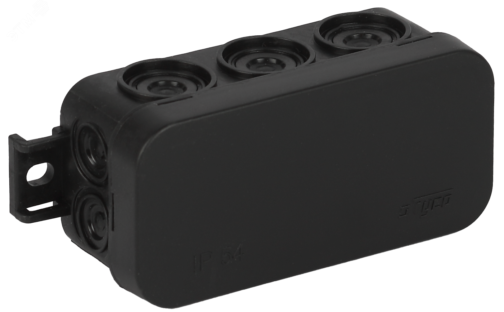 Коробкаразветвительнаядляоткрытойпроводки43х88х35ммчернаяIP54-234шт