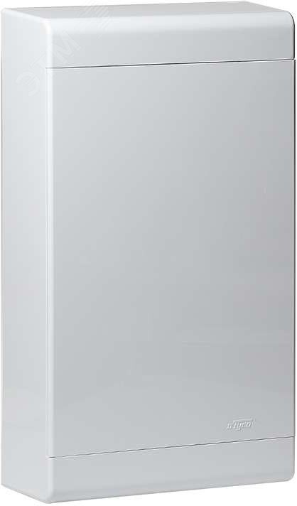 Щитраспределительныйнавеснойна36модулейснепрозрачнойдверцейбелыйIP40(ЩРн-П-36)