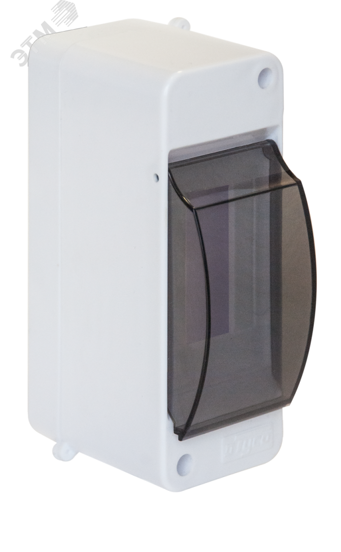 Изображение товара Щиток распределительный навесной на 2 модуля с дверцей белый IP40 (ЩРн-П-2) (шт)