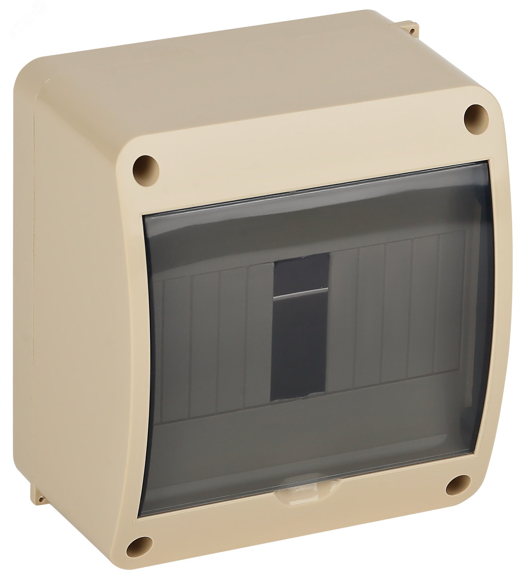 Изображение товара Щиток распределительный навесной на 6 модулей с дверцей бежевый IP40 (ЩРн-П-6) (шт)
