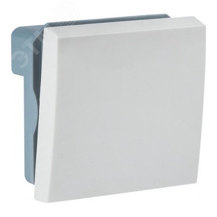 Изображение товара Выключатель модульный одноклавишный 45х45мм белый RUVinil