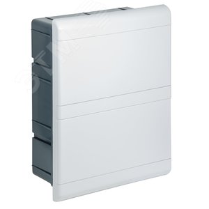 Изображение товара Щиток распределительный встраиваемый на 18 модулей с двумя непрозрачными дверцами белый IP40 (ЩРв-П-18) (шт)