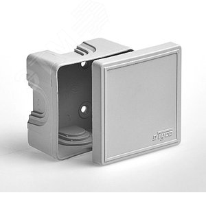 Изображение товара Коробка распаячная 70х70х40, для открытой проводки, белый (шт)