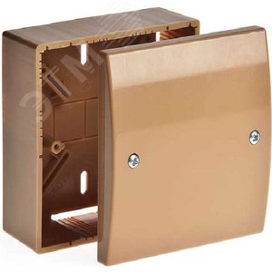 Изображение товара Коробка распаячная универсальная 100х100х55, для миниканалов, коричневый (шт)