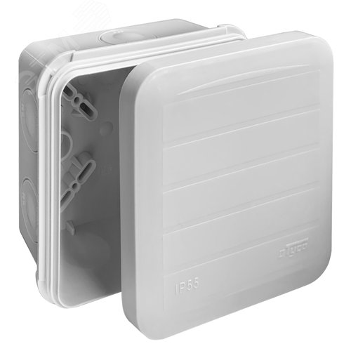 Изображение товара Коробка распределительная для открытой проводки, 85х85х45мм двухкомпонентная (шт)