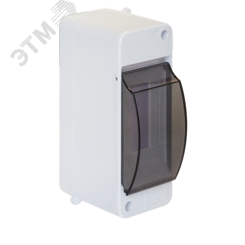 Изображение товара Щиток распределительный навесной на 2 модуля с дверцей белый IP40 (ЩРн-П-2) (шт)