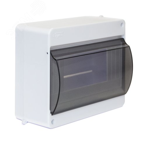 Изображение товара Щиток распределительный навесной на 6 модулей с дверцей белый IP40 (ЩРн-П-6) (шт)