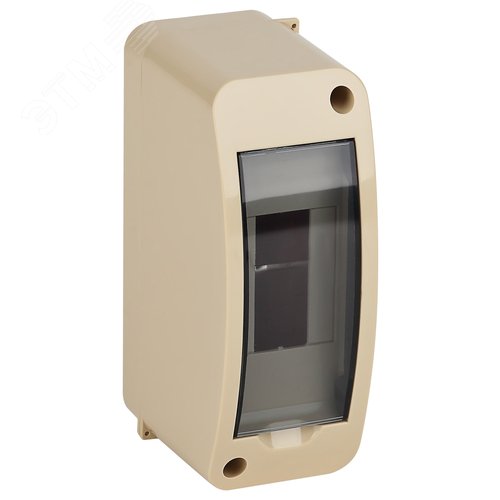 Изображение товара Щиток распределительный навесной на 2 модуля с дверцей бежевый IP40 (ЩРн-П-2) (шт)