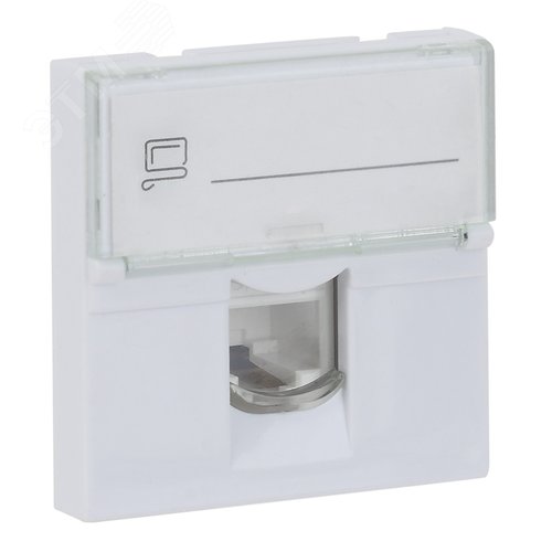 Изображение товара Розетка модульная компьютерная RJ-45 45х45мм белая (шт)