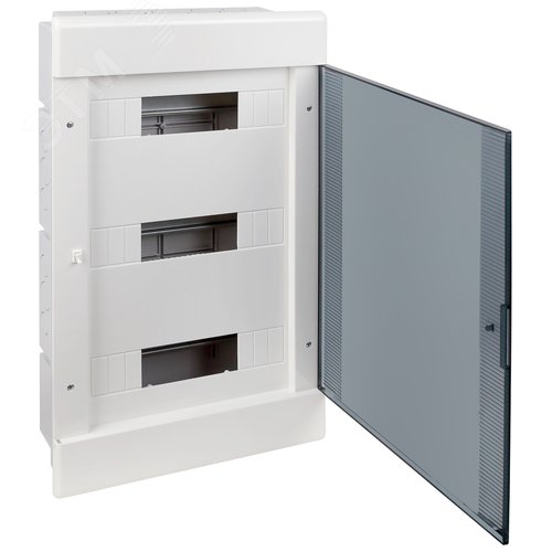 Изображение товара Щит распределительный встраиваемый на 36 модулей с прозрачной дверцей белый IP40 (ЩРв-П-36) (шт)