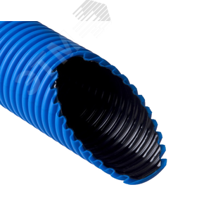 Труба двухстенная ПНД/ПВД 63/52мм синяя (100м)