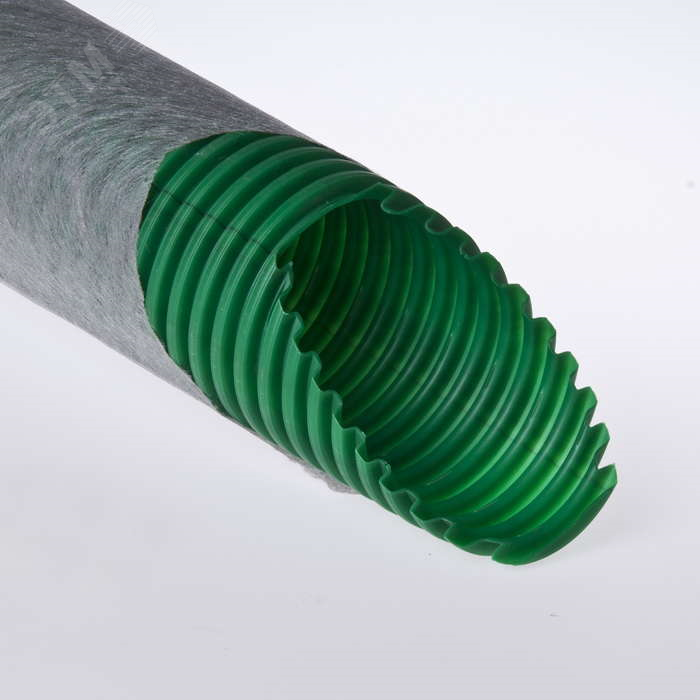 Труба гибкая ПНД 110мм зеленая дренажная с фильтром (50м) Т1-ДР0-110Ф(50) RUVinil