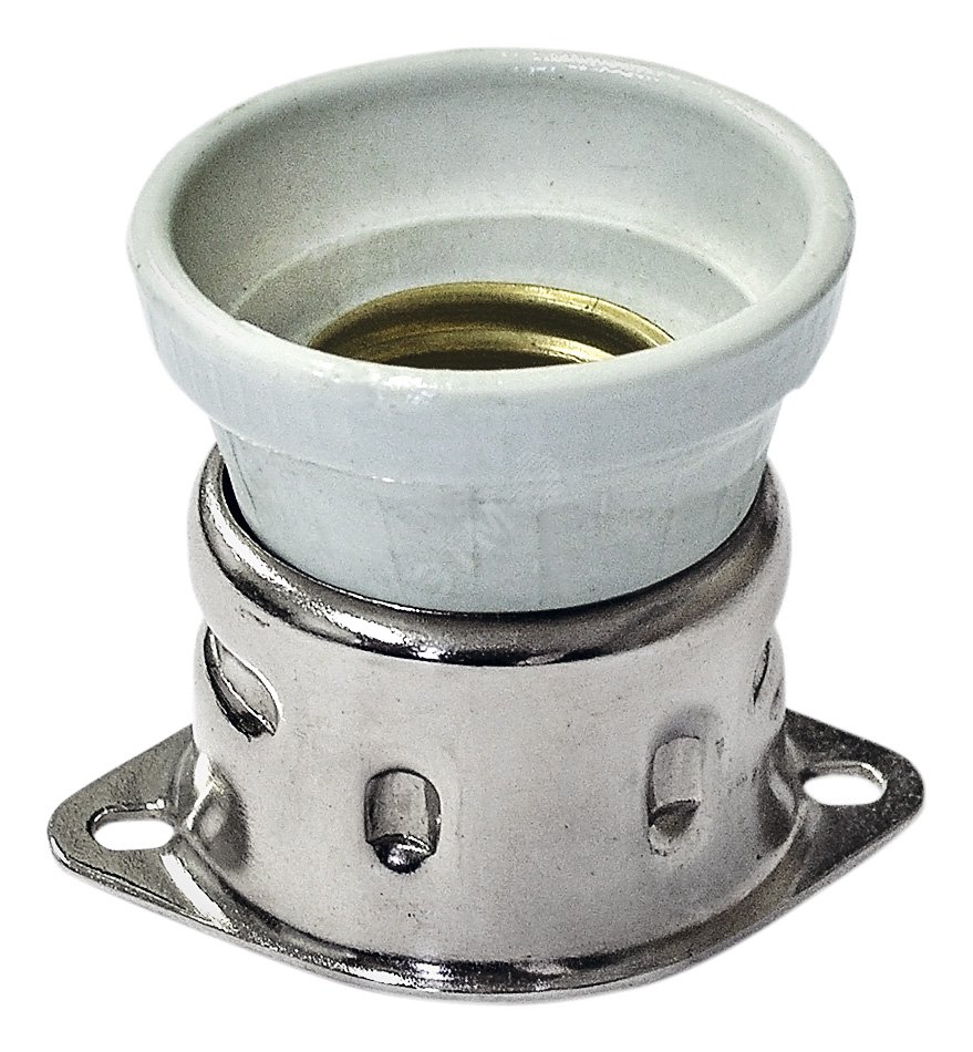 Изображение товара Патрон Е27ФМ-00 УХЛ5 IP20 металлический для ламп накаливания