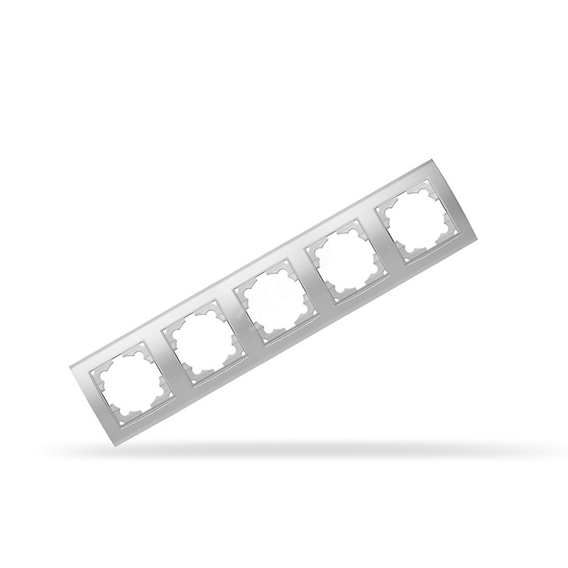 Изображение товара Рамка 5 постов Бриллиант горизонтальная серебро (шт)