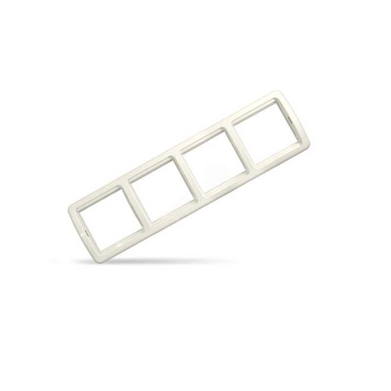 Изображение товара Рамка 4 поста Валери слоновая кость для электромонтажа