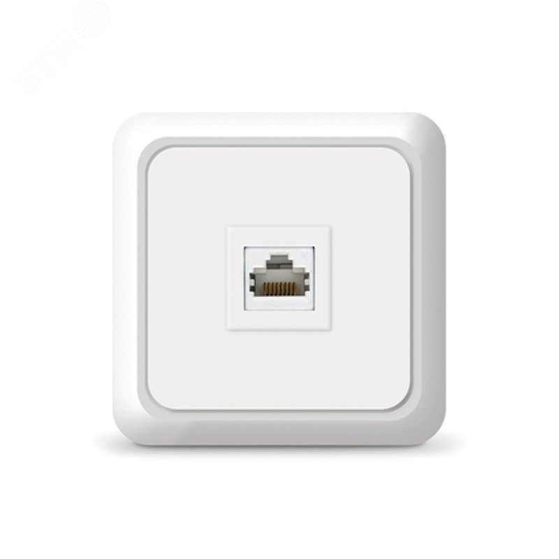 Изображение товара Олимп Розетка компьютерная белая наружная (шт)