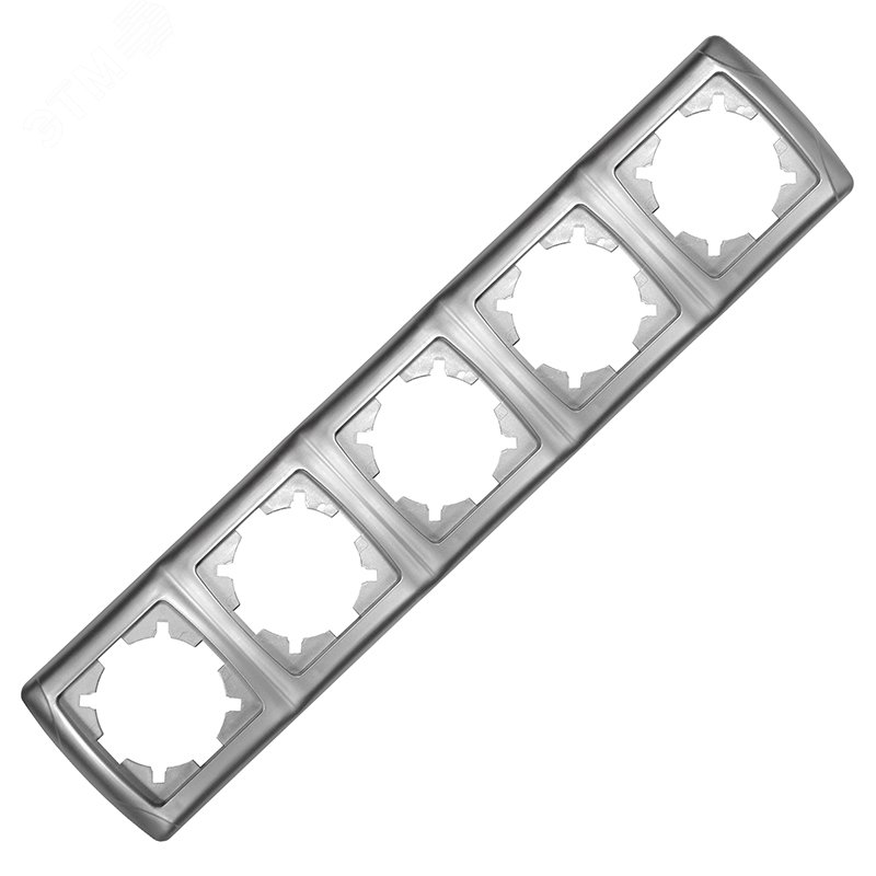 Изображение товара Маргарита рамка пятиместная горизонтальная серебро (еврослот) (шт)