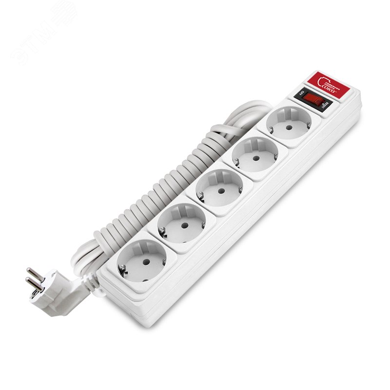 Изображение товара Сетевой фильтр СОЮЗ ПВС 3*0,75 5гн. с заземлением