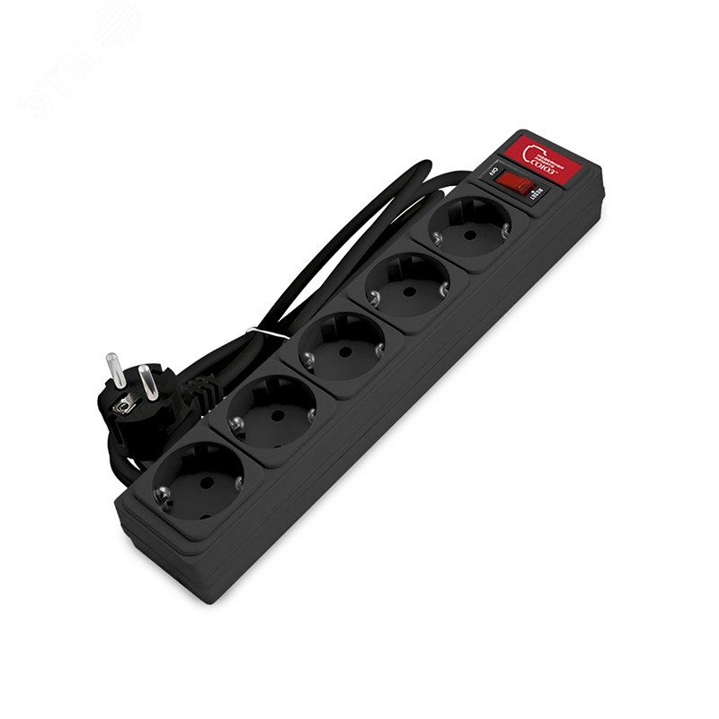 Изображение товара Сетевой фильтр СОЮЗ ПВС 3x0,75 5 гнезд с выключателем и индикацией 1,5 м