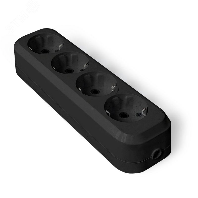 Изображение товара Колодка на 4 гнезда из АБС-пластика для открытой установки