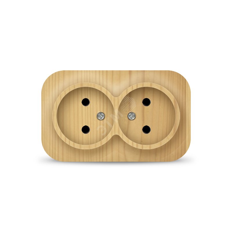 Изображение товара Розетка двухместная IONICH 16А 220В накладная сосна