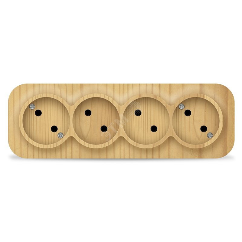 Изображение товара Розетка четырехместная серия IONICH UNIVersal 220В 16А для квартир и коттеджей