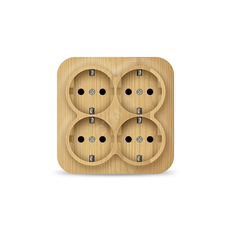 Изображение товара Розетка четырехместная серия IONICH из АБС-пластика, монтаж открытый, IP20