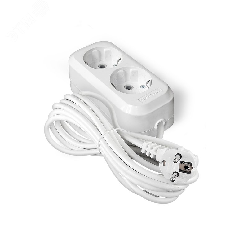 Изображение товара Удлинитель Е-302А ПВС 3*1,5 2 гнезда с заземлением 10м еврослот