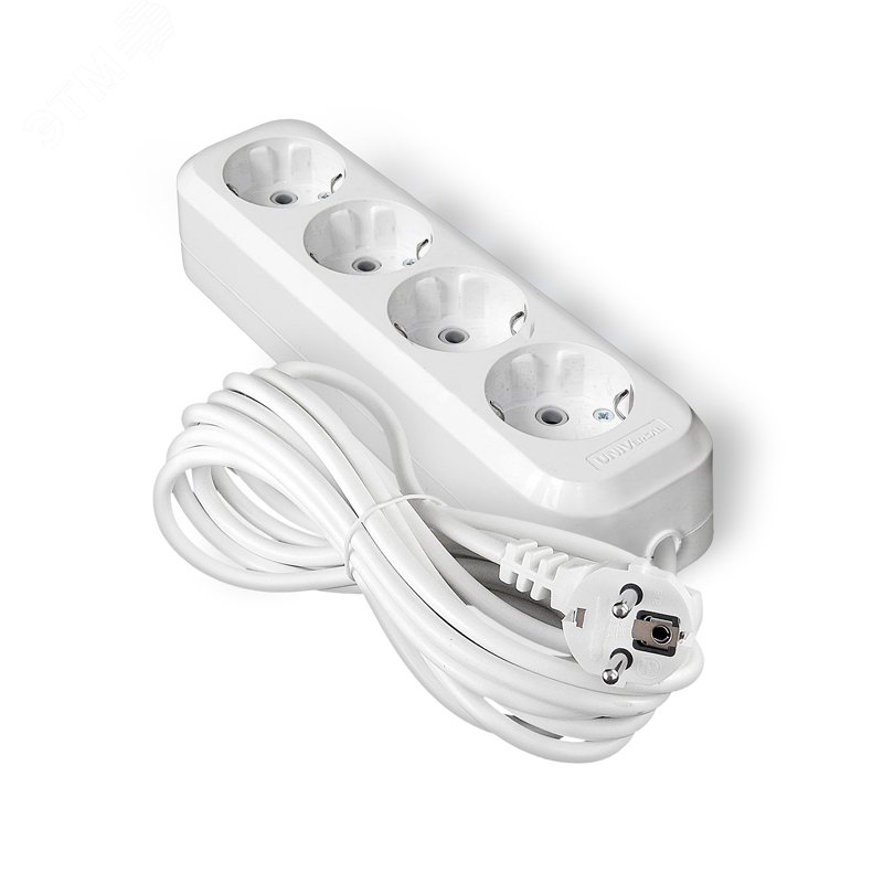 Изображение товара Удлинитель Е-304А ПВС 3*1,5, 4 гнезда, с заземлением, 7м