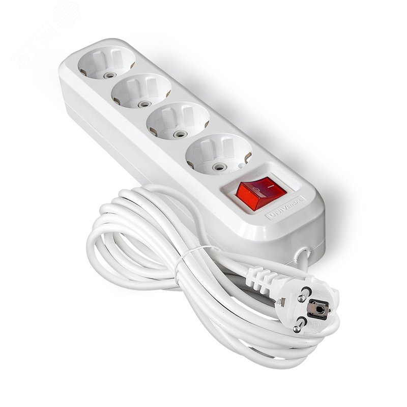 Изображение товара Удлинитель ПВС 3*1,5 с заземлением и выключателем 7м UNIVersal