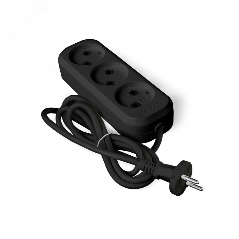 Изображение товара Удлинитель У6-639 М ПВС 2*0,75 3 гнезда 2м черный