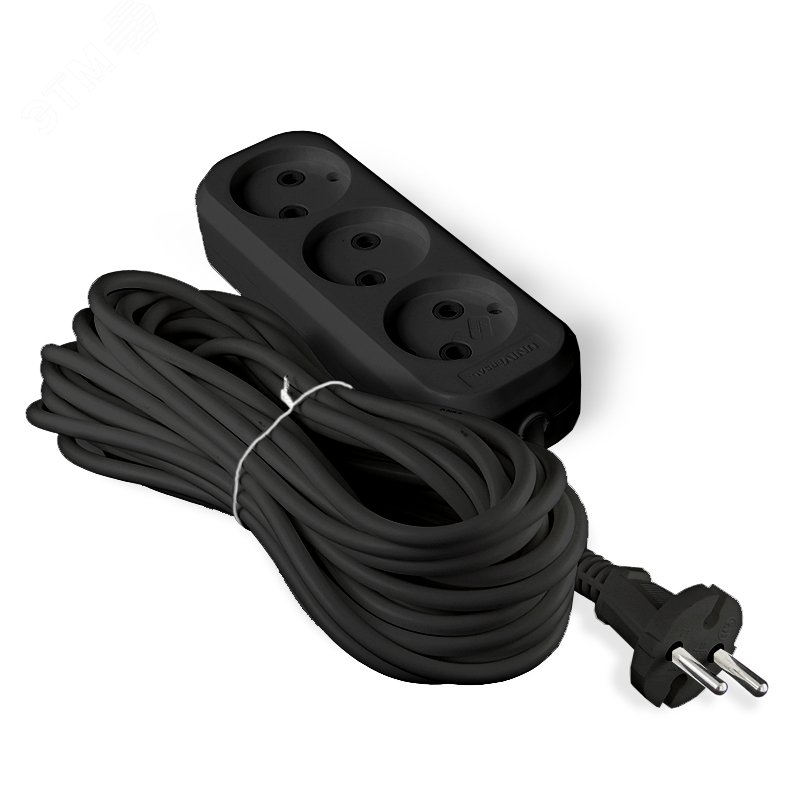 Изображение товара Удлинитель UNIVersal У6-639 М ПВС 2*0,75 5м черный