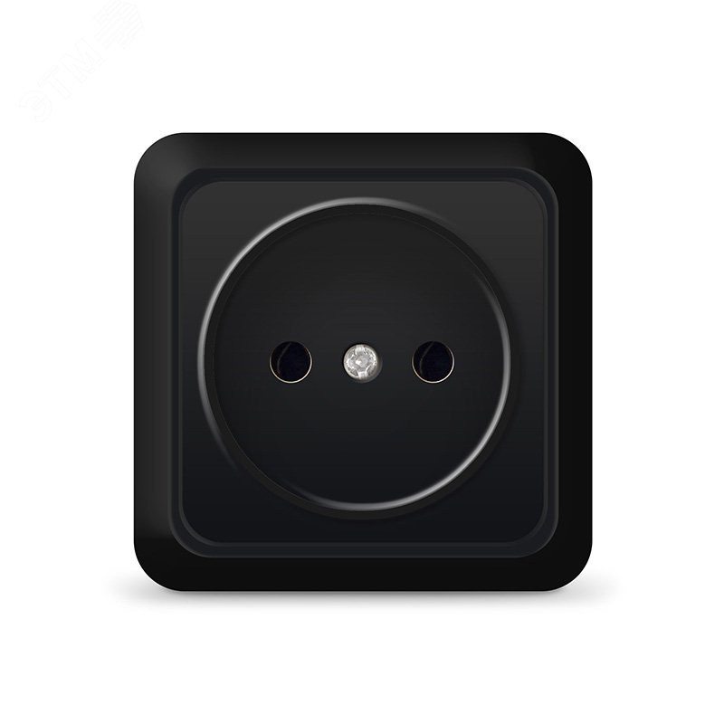 Изображение товара Розетка одноместная UNIVersal серия Олимп б/з, о/у, 16А, 220В, черный (шт)