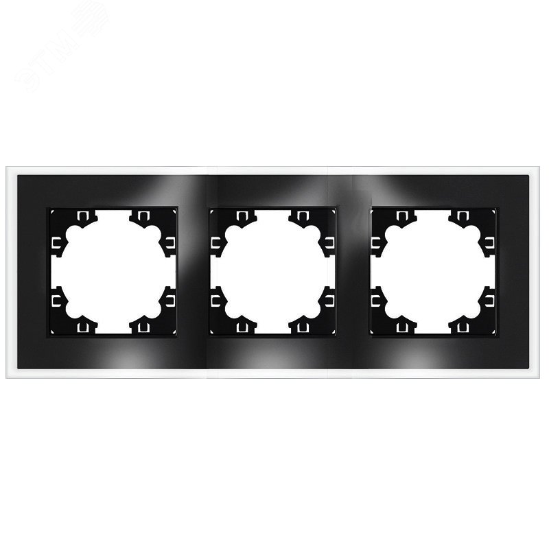 Изображение товара Стеклянная рамка Афина 3-х местная графит универсальная для интерьера