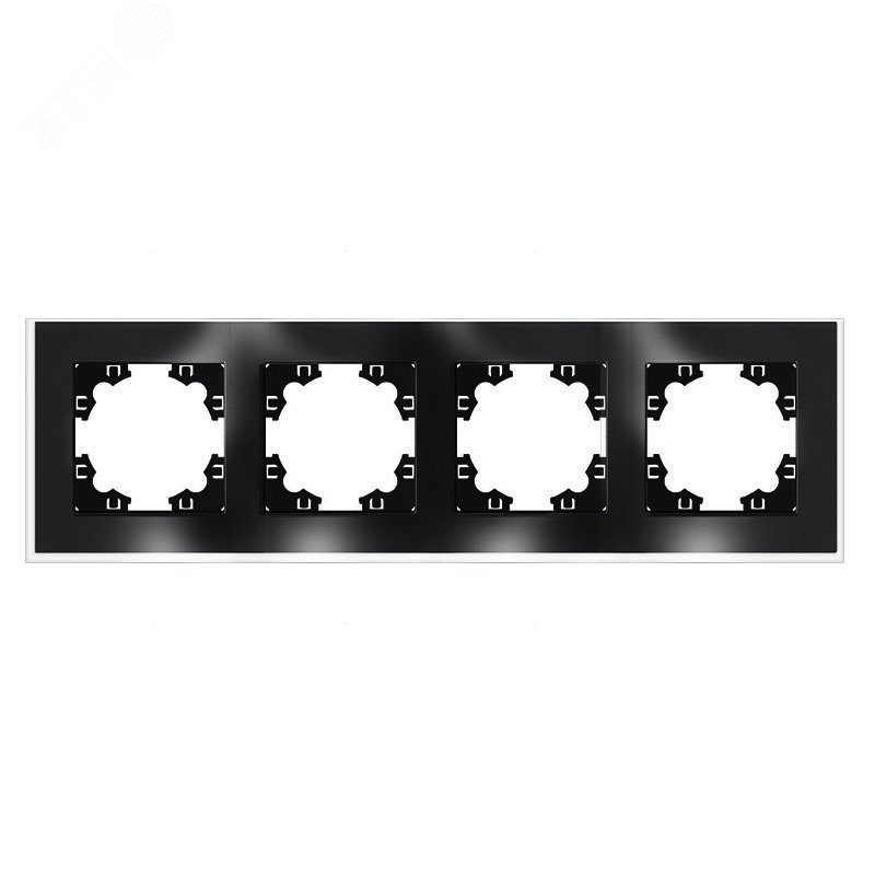 Изображение товара Стеклянная рамка Афина четырехместная универсальная графит