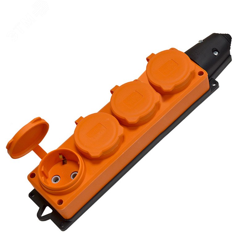 Изображение товара Колодка 4-х местная однофазная с заглушками КОМПАКТ UNIV Россия IP44