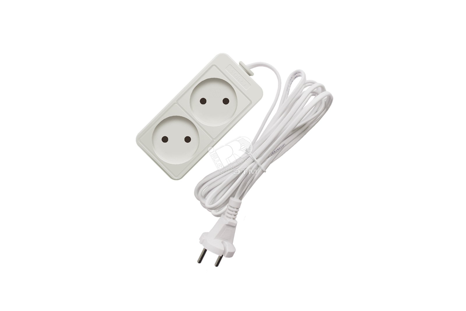 Изображение товара Удлинитель бытовой ТМ Союз 1300 Вт 2 гнезда ШВВП 1.5м