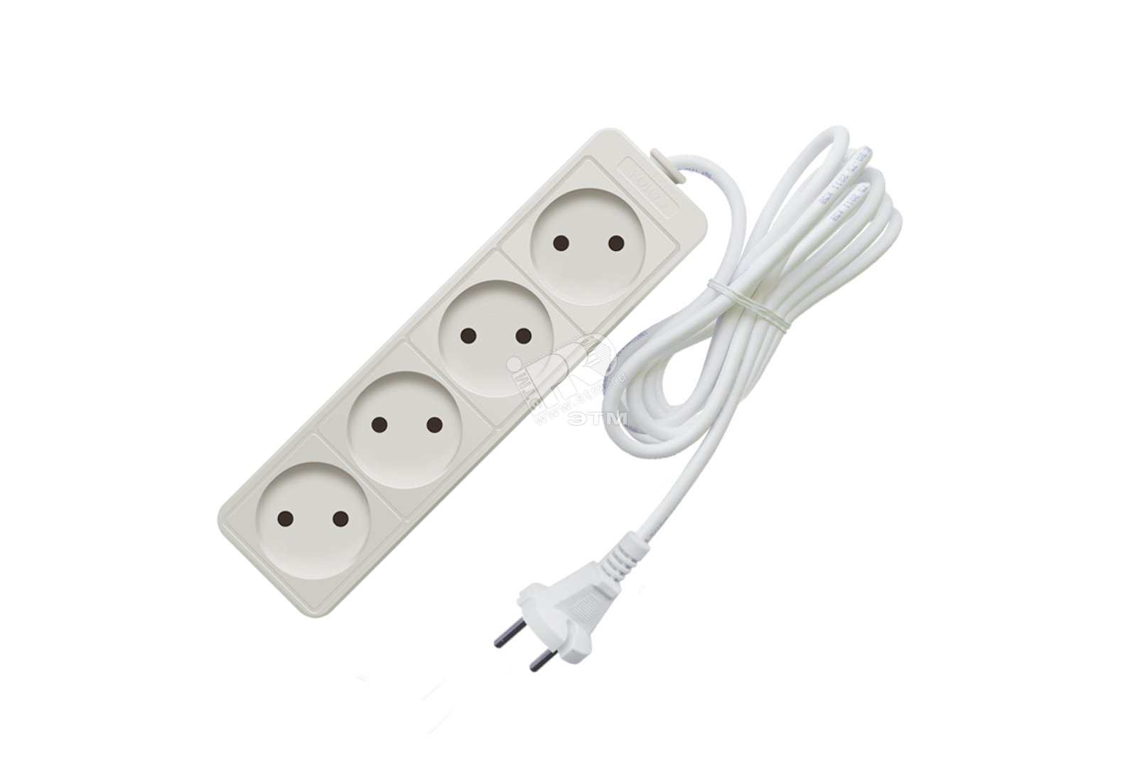 Изображение товара Удлинитель бытовой ТМ Союз 2200 Вт на 4 гнезда длиной 3 метра