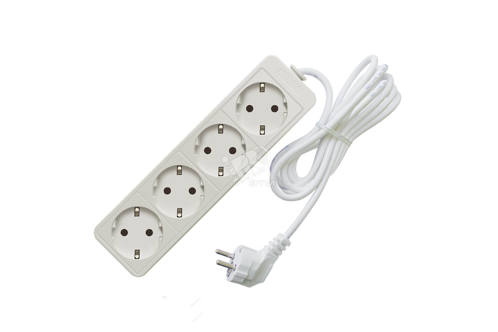 Изображение товара Удлинитель бытовой Союз 2200 Вт 4 гнезда с заземлением 5м