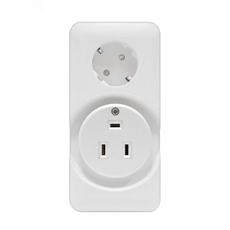 Изображение товара Розетка двойная РШ/Евро UNIVersal белый 32А/16А 250В