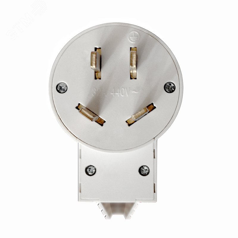 Изображение товара Вилка для плиты UNIVersal белая 32А 440В евро четырехштырьковая