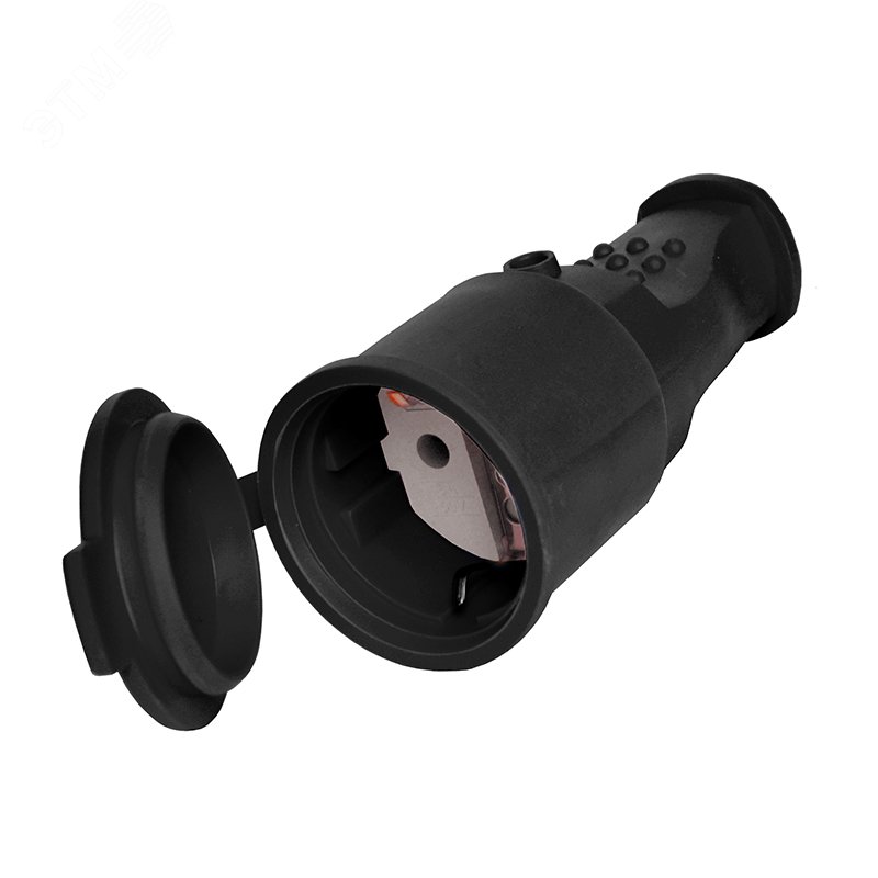 Изображение товара Каучуковый штепсельный разъем 16А 250В IP44 с заземлением еврослот