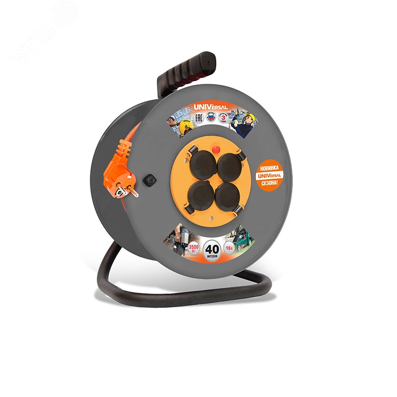 Изображение товара Удлинитель силовой ВЕМ-250 IP-44 40м 4 розетки